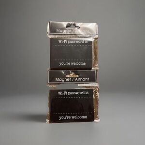 Pair of WiFi Magnets Mini Chalk Board, Wi-Fi Password Magnets